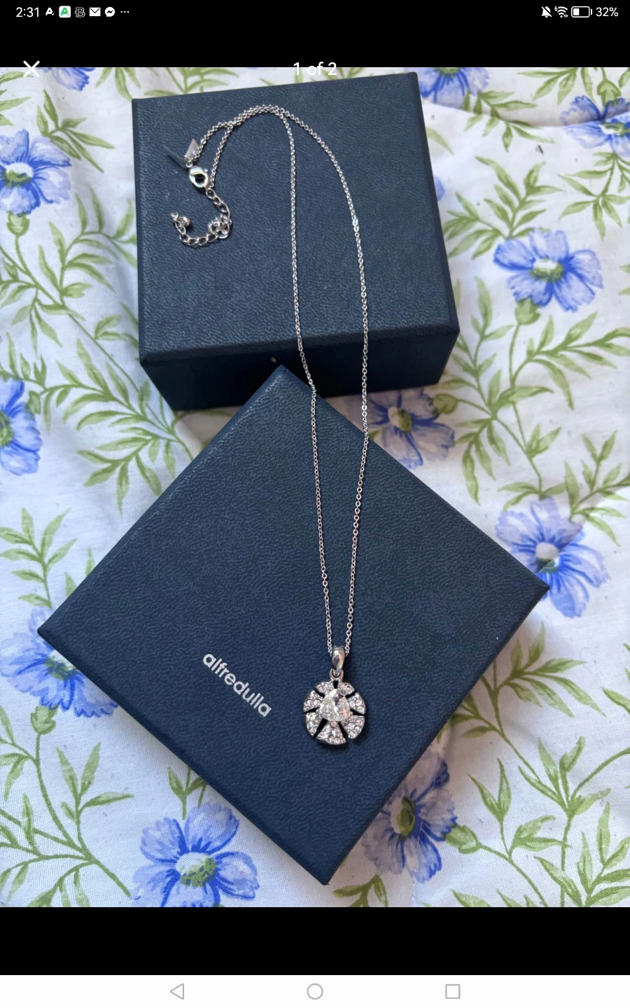 Alfred Dulla Silver Necklace with Pendant