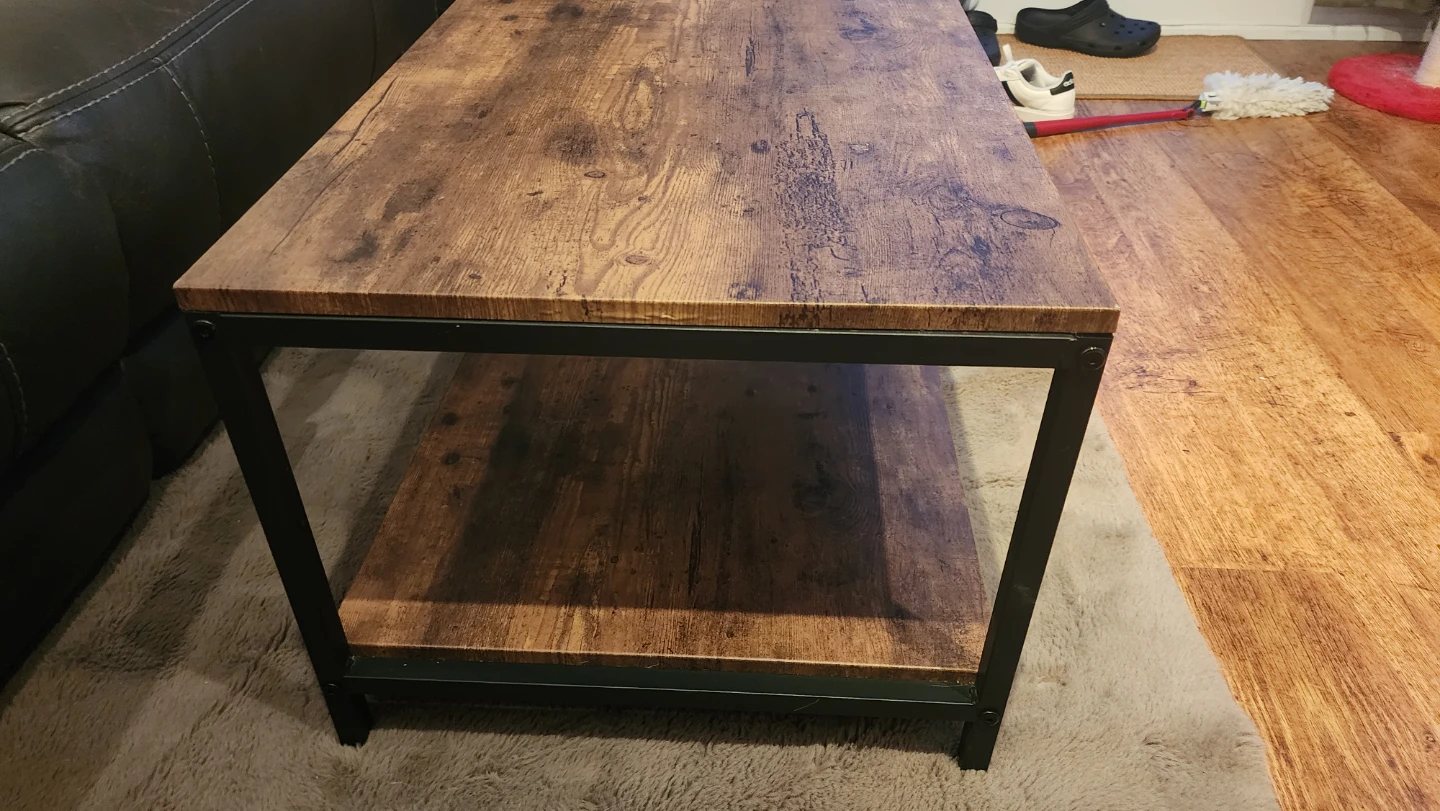 Wood Coffee Table with Lower Shelf - photo 2