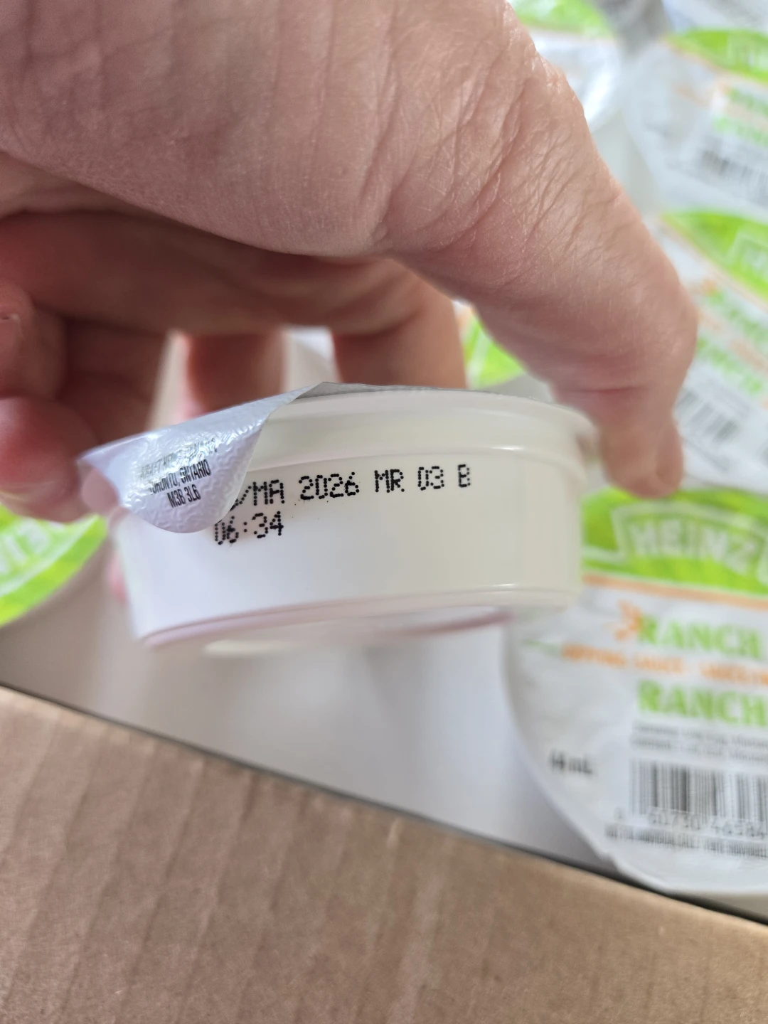 Ranch dressing portions