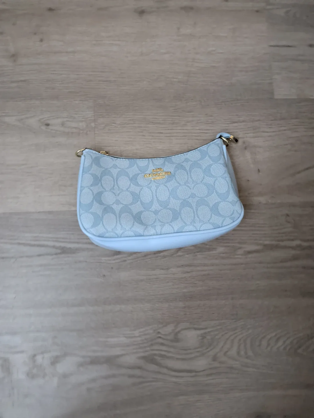 Coach Shoulder Bag - Light Blue Signature Print - photo 2