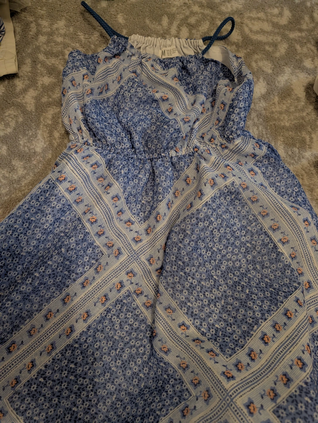 H&M Blue Floral Print Romper girls Size M - photo 2