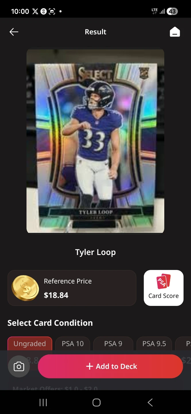 2023 Select Tyler Locket RC Football Card