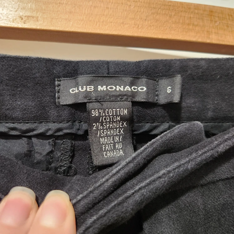 Club Monaco Black Sueded Straight Leg Pants - photo 4