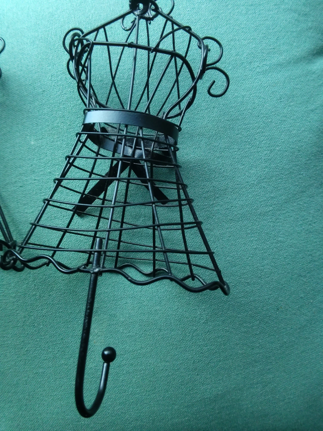 Set of 2 Black Wire Mannequin Dress Wall Hooks - photo 4