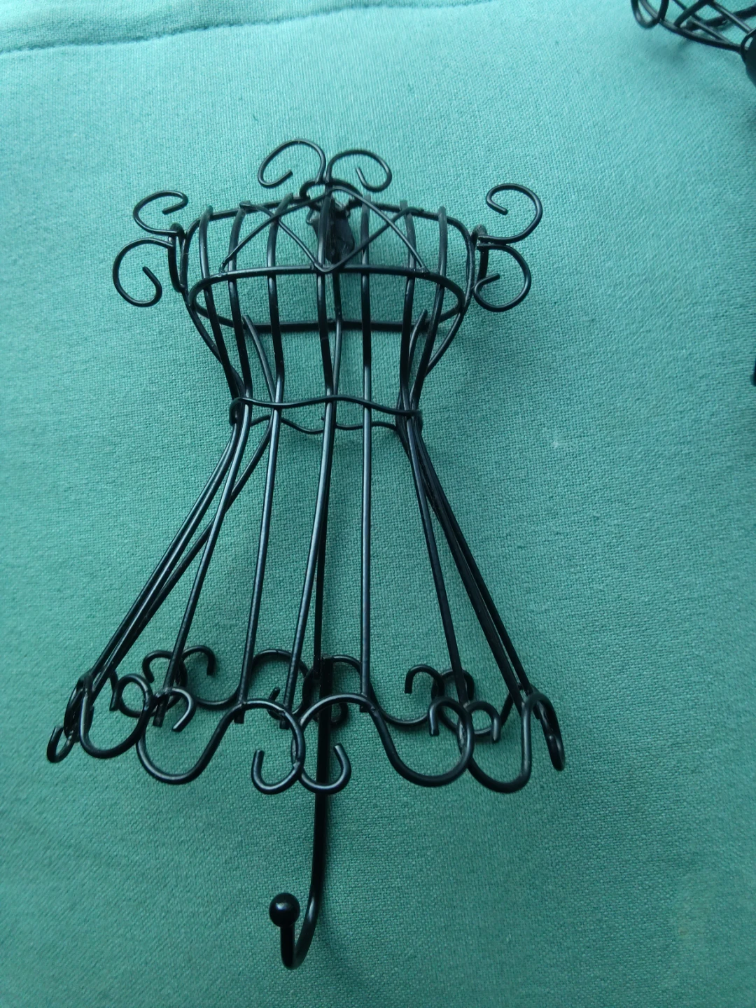 Set of 2 Black Wire Mannequin Dress Wall Hooks - photo 5