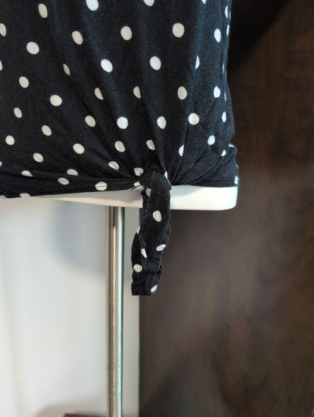 Candy Couture Black Polka Dot Lace Top M/M - photo 2