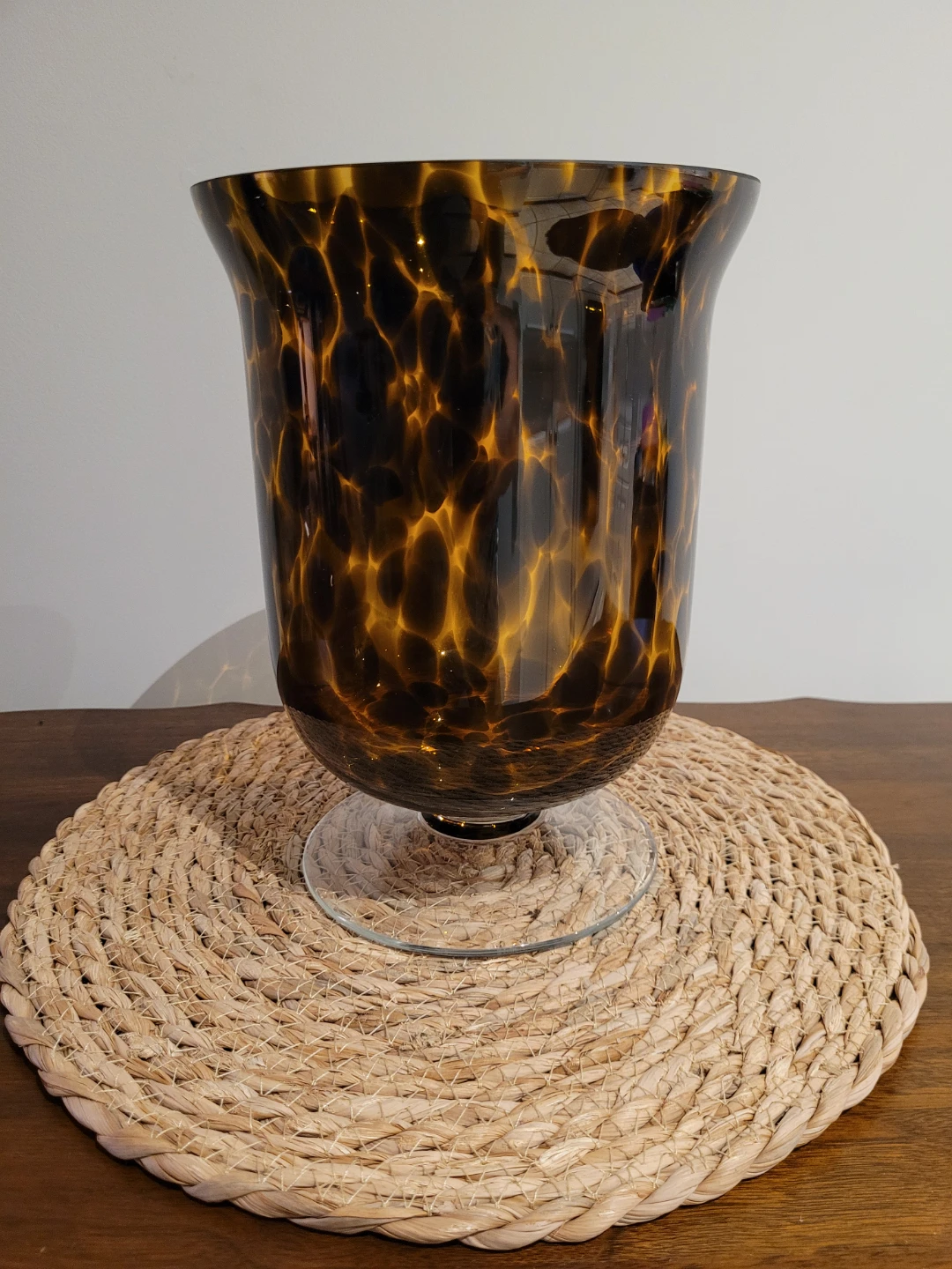 Decorative Glass Vase - Tortoiseshell Pattern