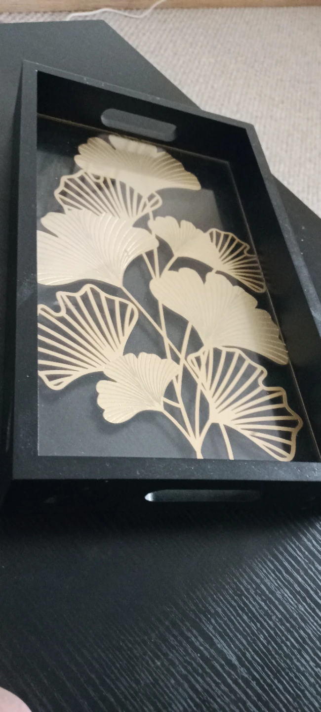 Decorative Tray with Ginkgo Leaf Design - photo 3