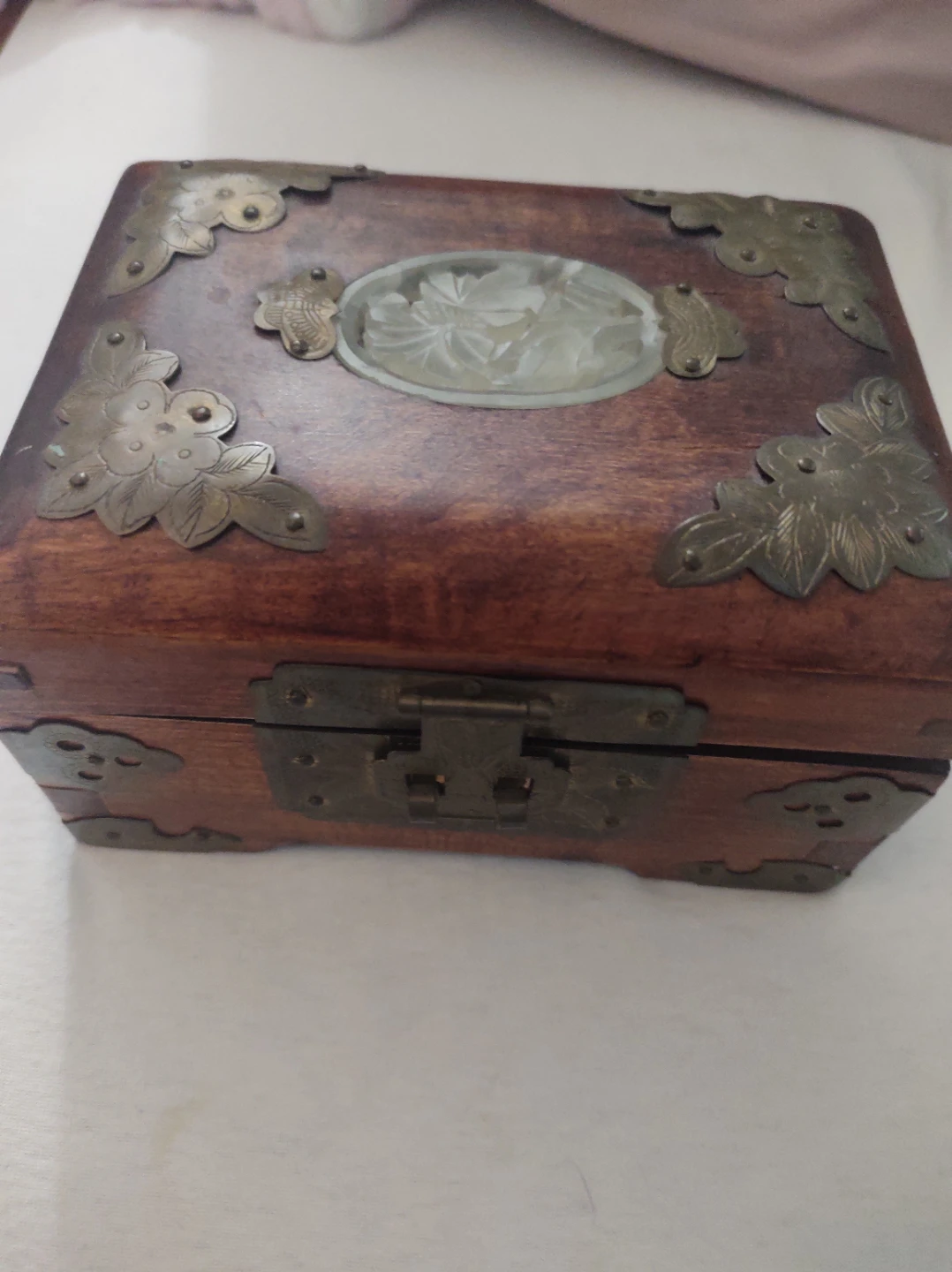 Wooden Trinket Box with Ornate Metal Accents - photo 2