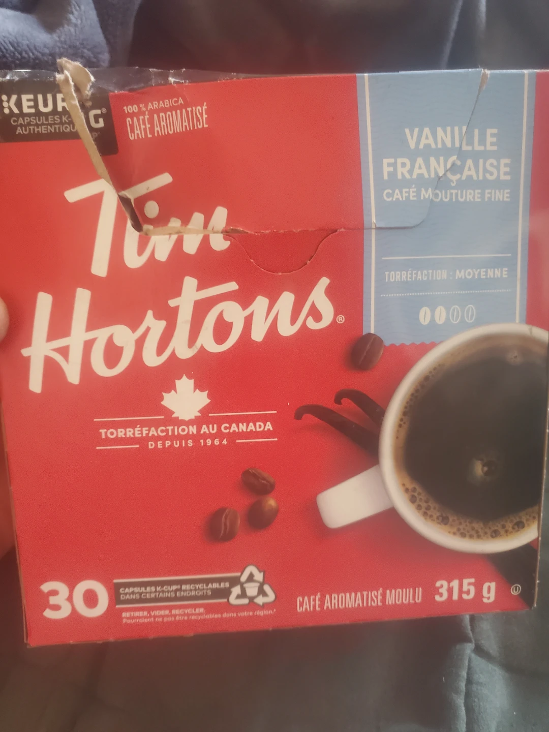 Tim Hortons French Vanilla Coffee K-Cups, 30 Count