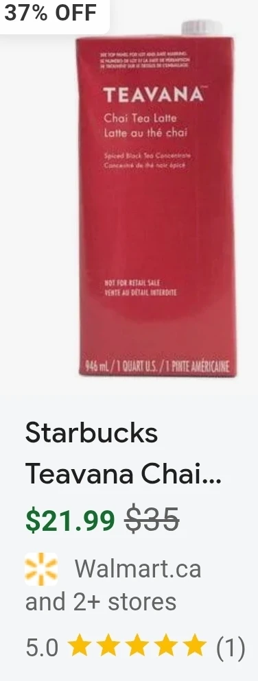 NEW! STARBUCKS Chai Concentrate