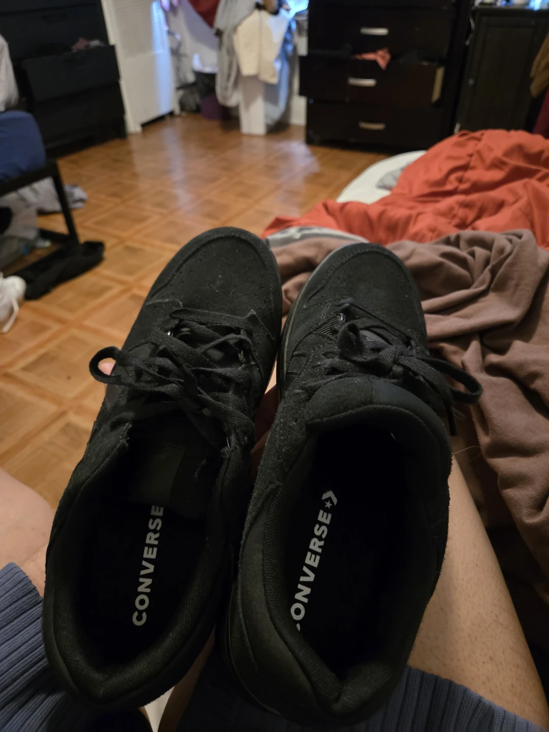 Converse Black Suede Skate Shoes - photo 4