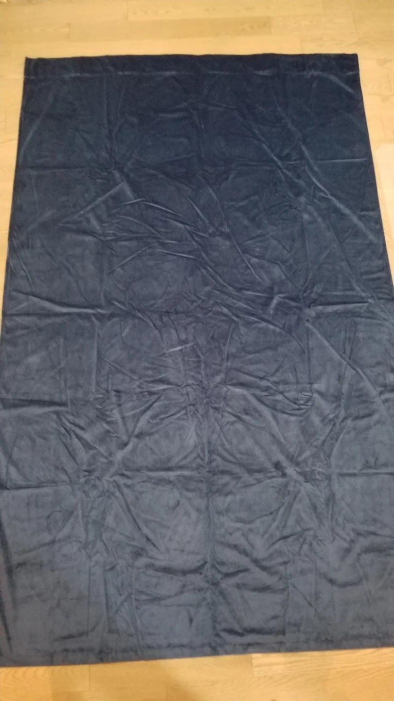 Navy Blue Velvet Blackout Curtains