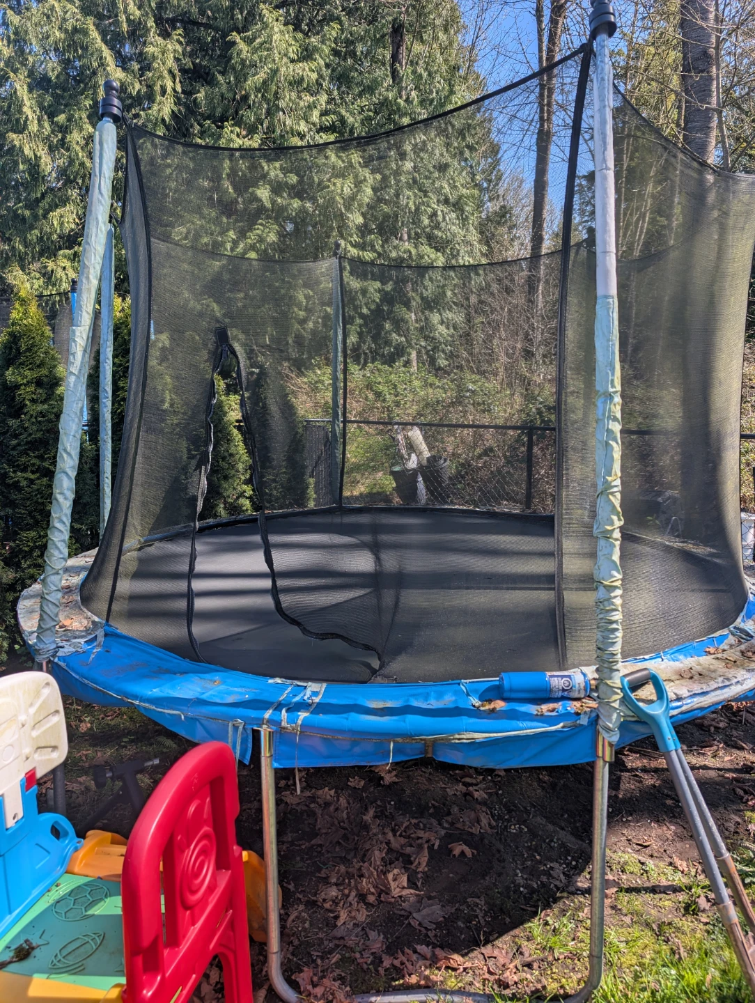 Used Trampoline with Safety Net - photo 3