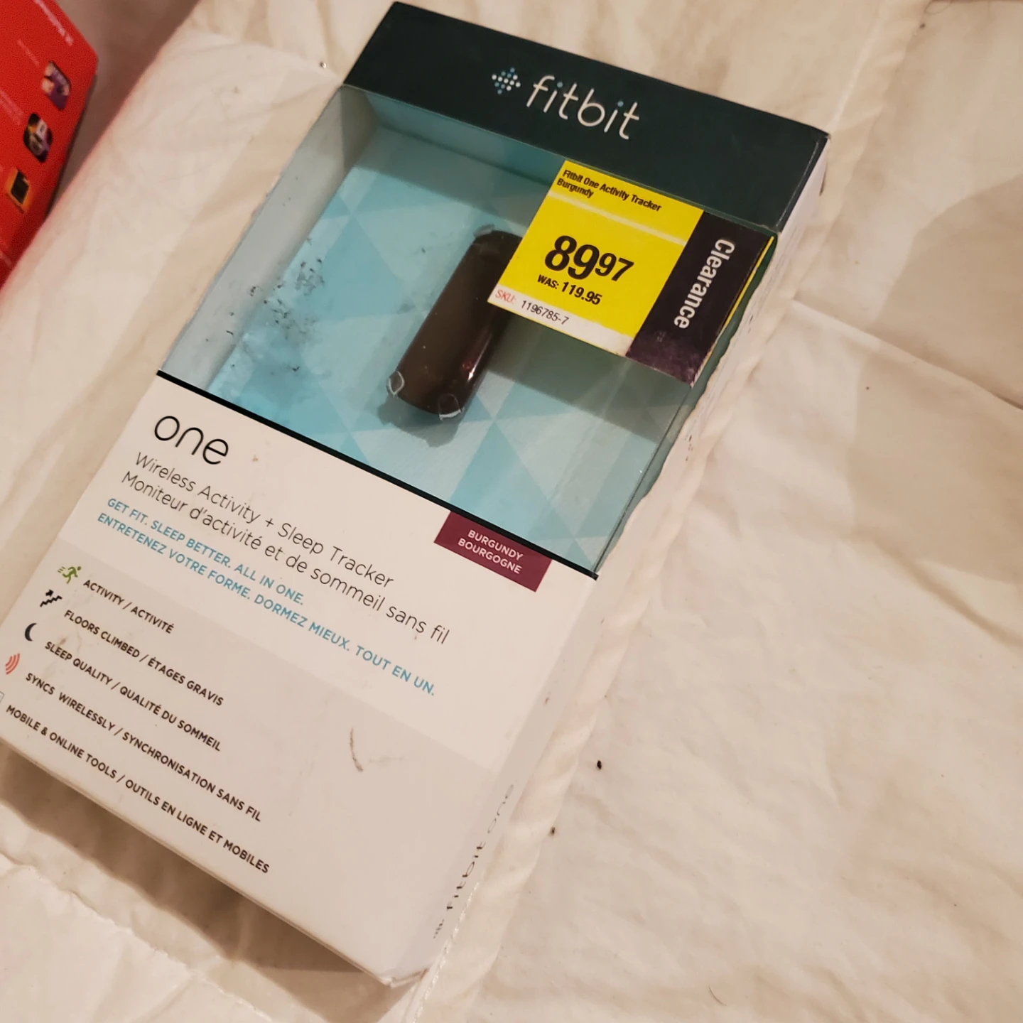 Fitbit One Wireless Activity + Sleep Tracker - Burgundy - photo 2