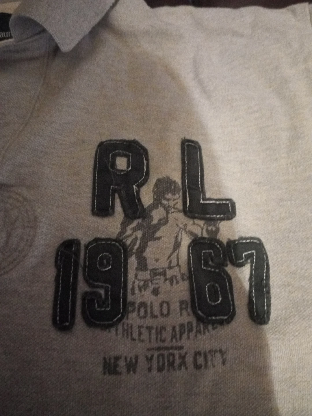 Polo by Ralph Lauren Grey Athletic Apparel Rugby Shirt - Medium - photo 2