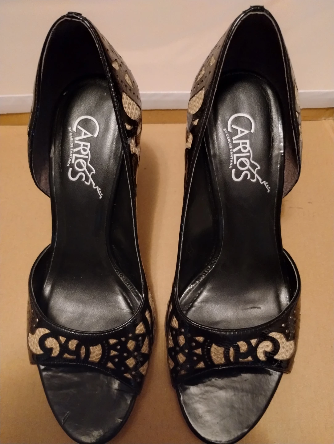 Carlos by Carlos Santana Women's Black Open Toe Heels - photo 2