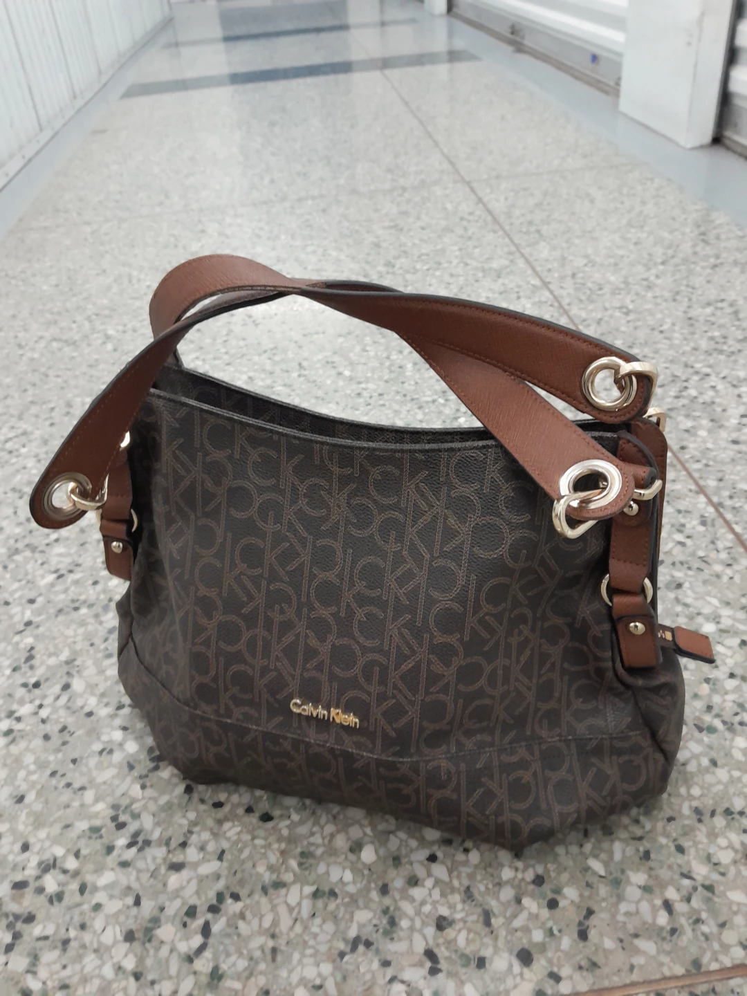 Calvin Klein Brown Monogram Hobo Bag - photo 4