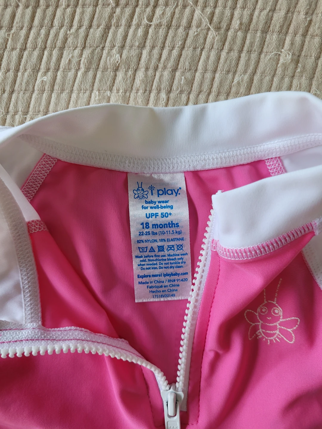 i play. Baby Rash Guard - Pink/White - 18 Months - photo 4