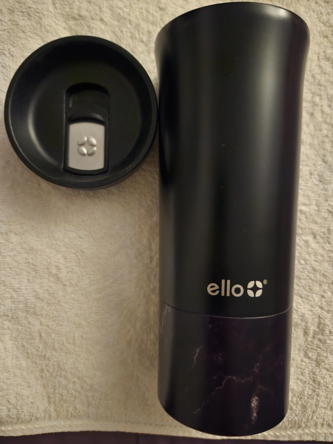 Ello New LEAKPROOF Travel Tumbler Cup 14- 16 Oz. Black Stainless