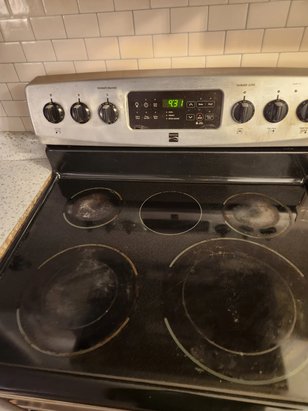 Kenmore Electric Stove with Warming Drawer - photo 2