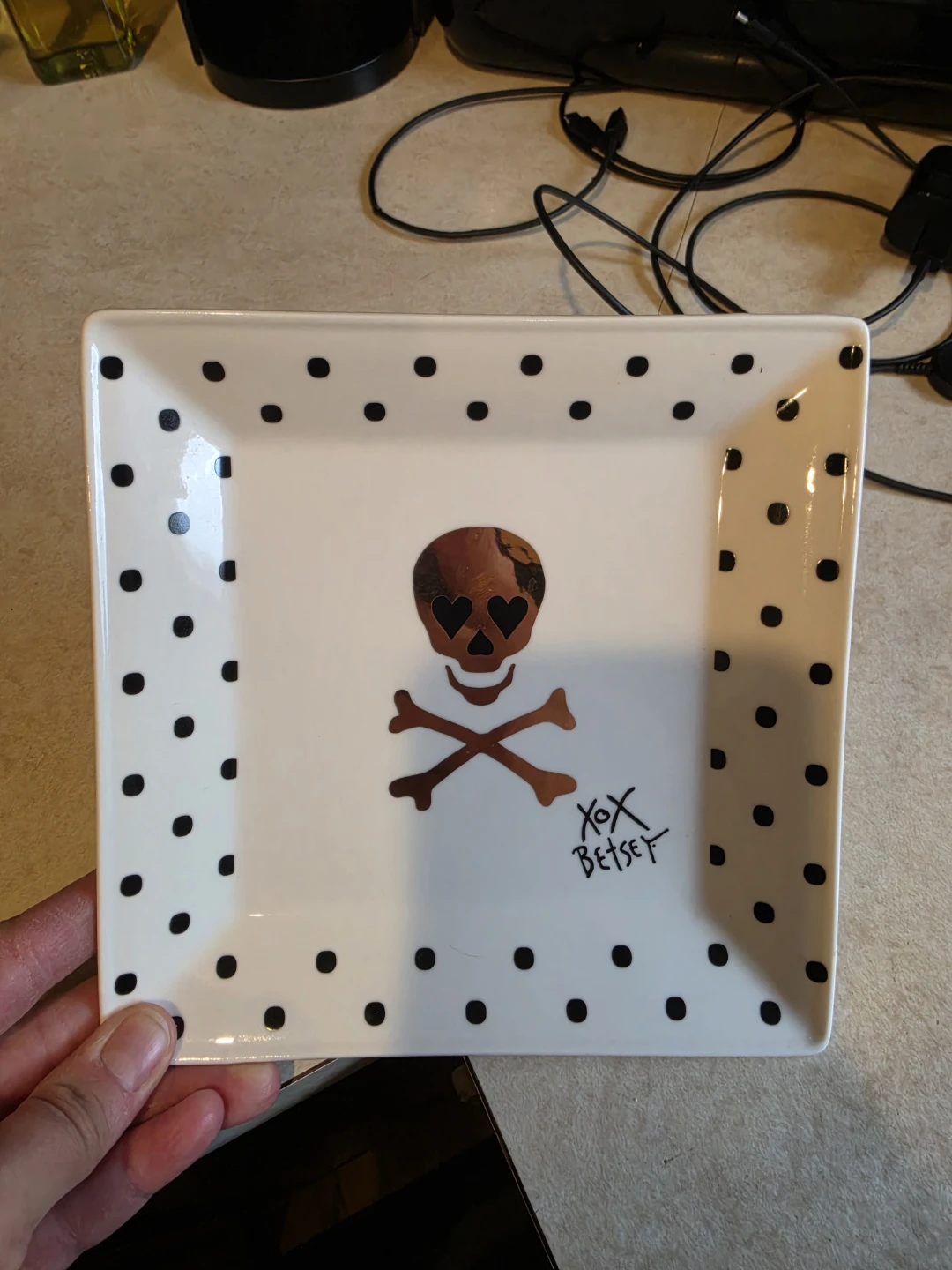 Betsey Johnson Skull Trinket Tray Dish