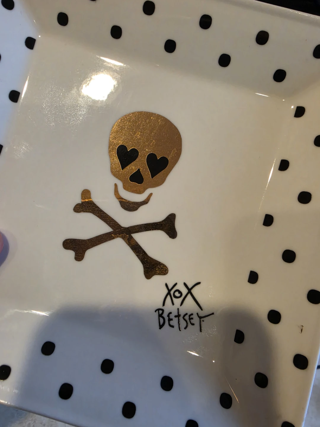 Betsey Johnson Skull Trinket Tray Dish - photo 3