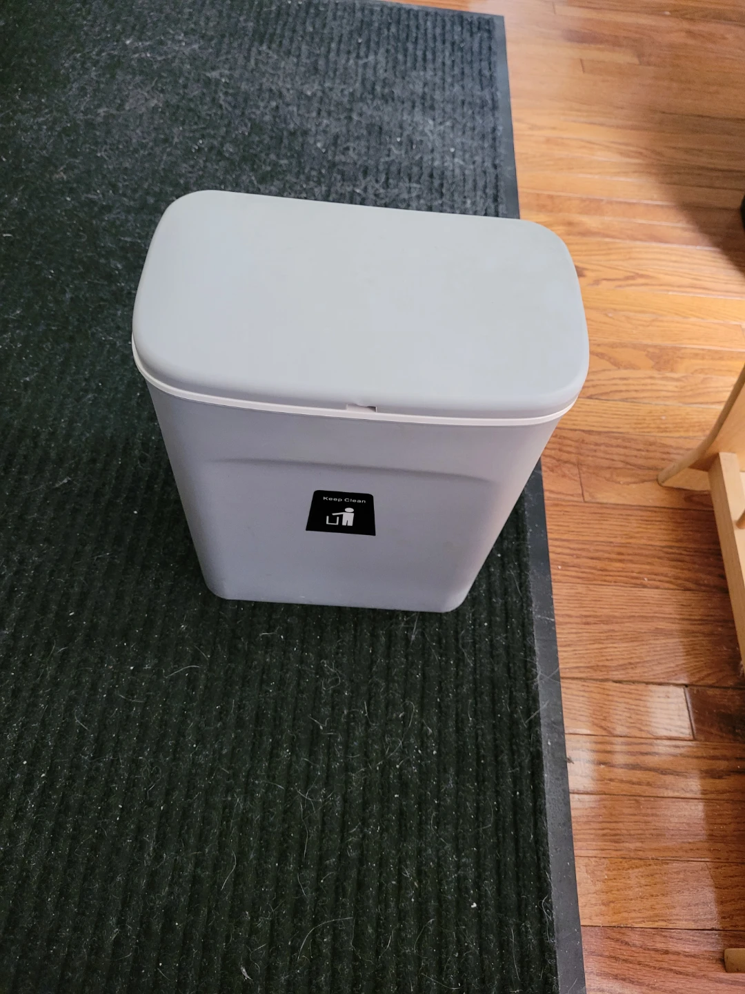 Grey Small Trash Can with Lid - photo 2