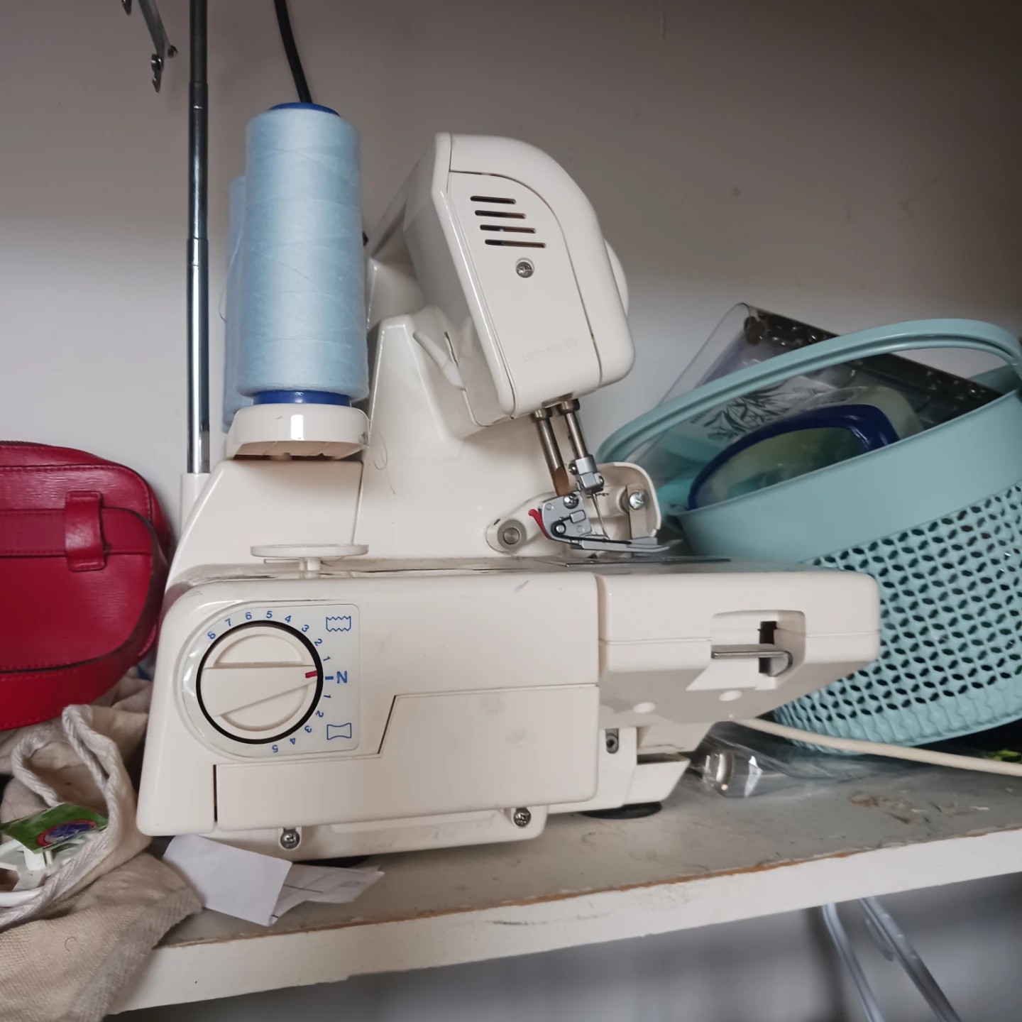 White Serger Sewing Machine