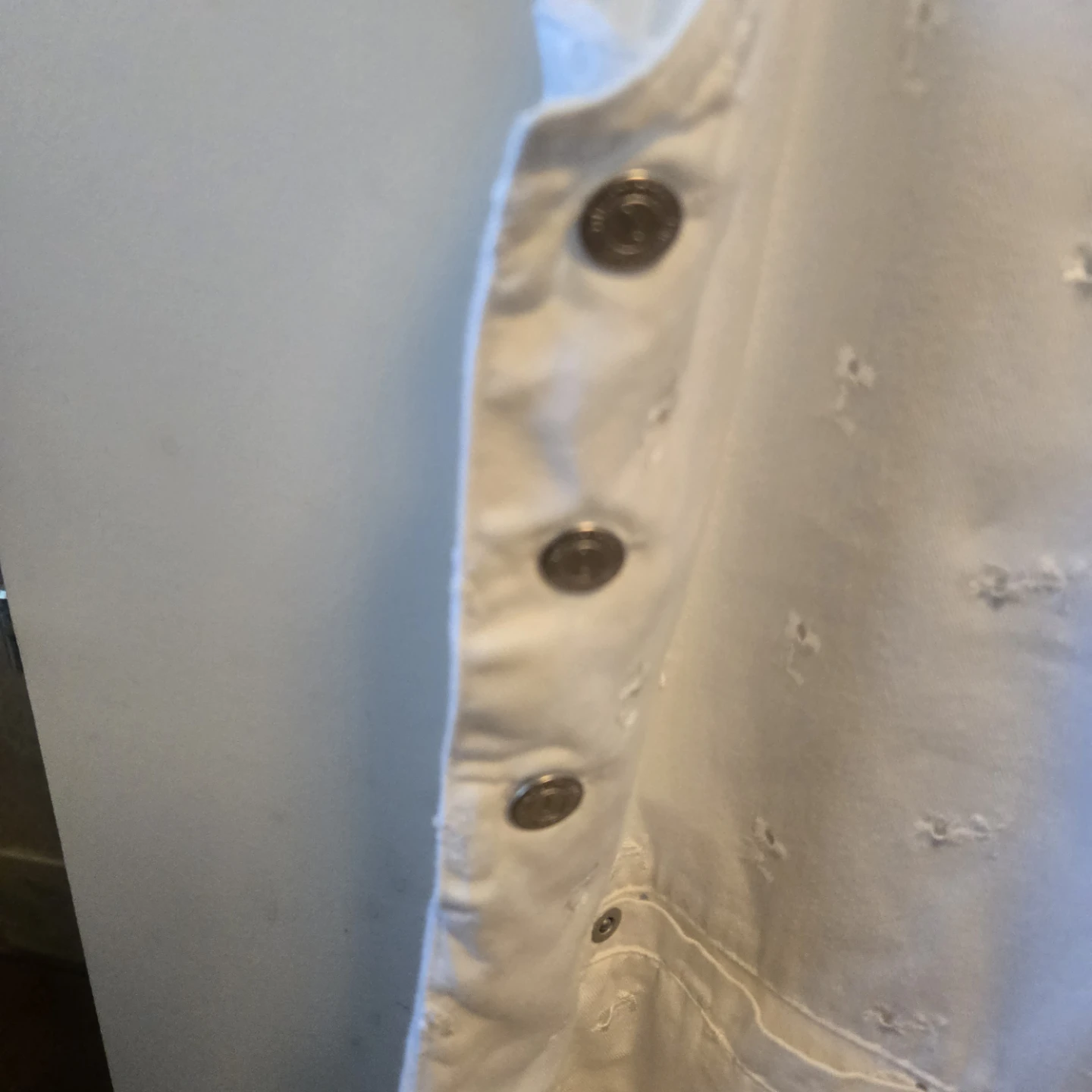 Solutions Original White Cotton Eyelet Pinafore Dress Medium - photo 4
