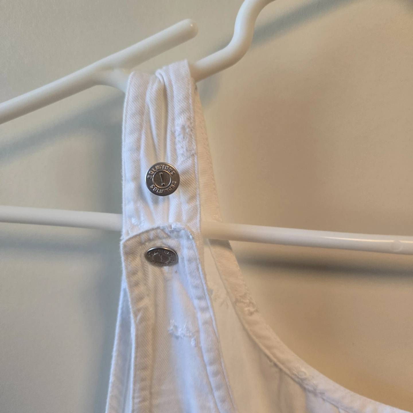 Solutions Original White Cotton Eyelet Pinafore Dress Medium - photo 5