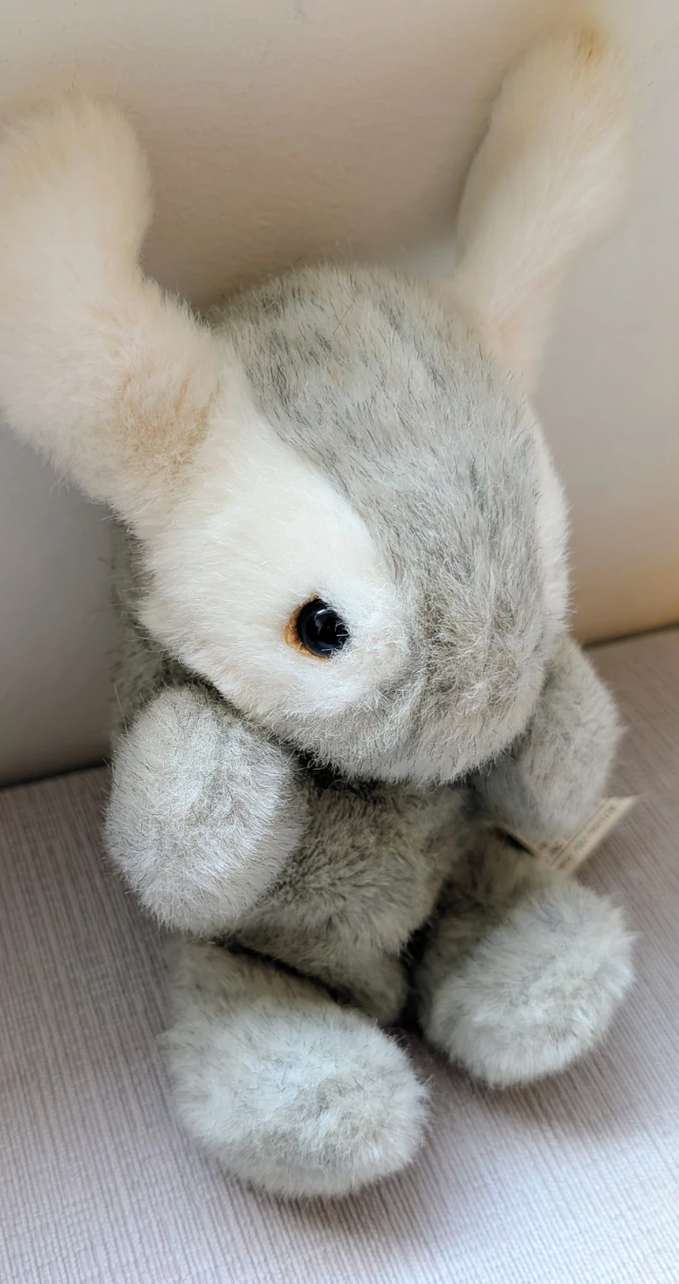 Plush Bunny Toy (Grey and White) - photo 2