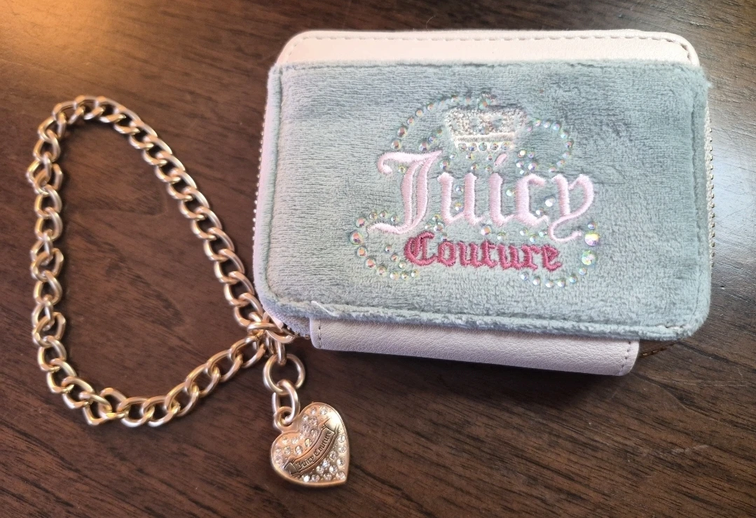 Juicy Couture Velour Wallet with Chain Charm