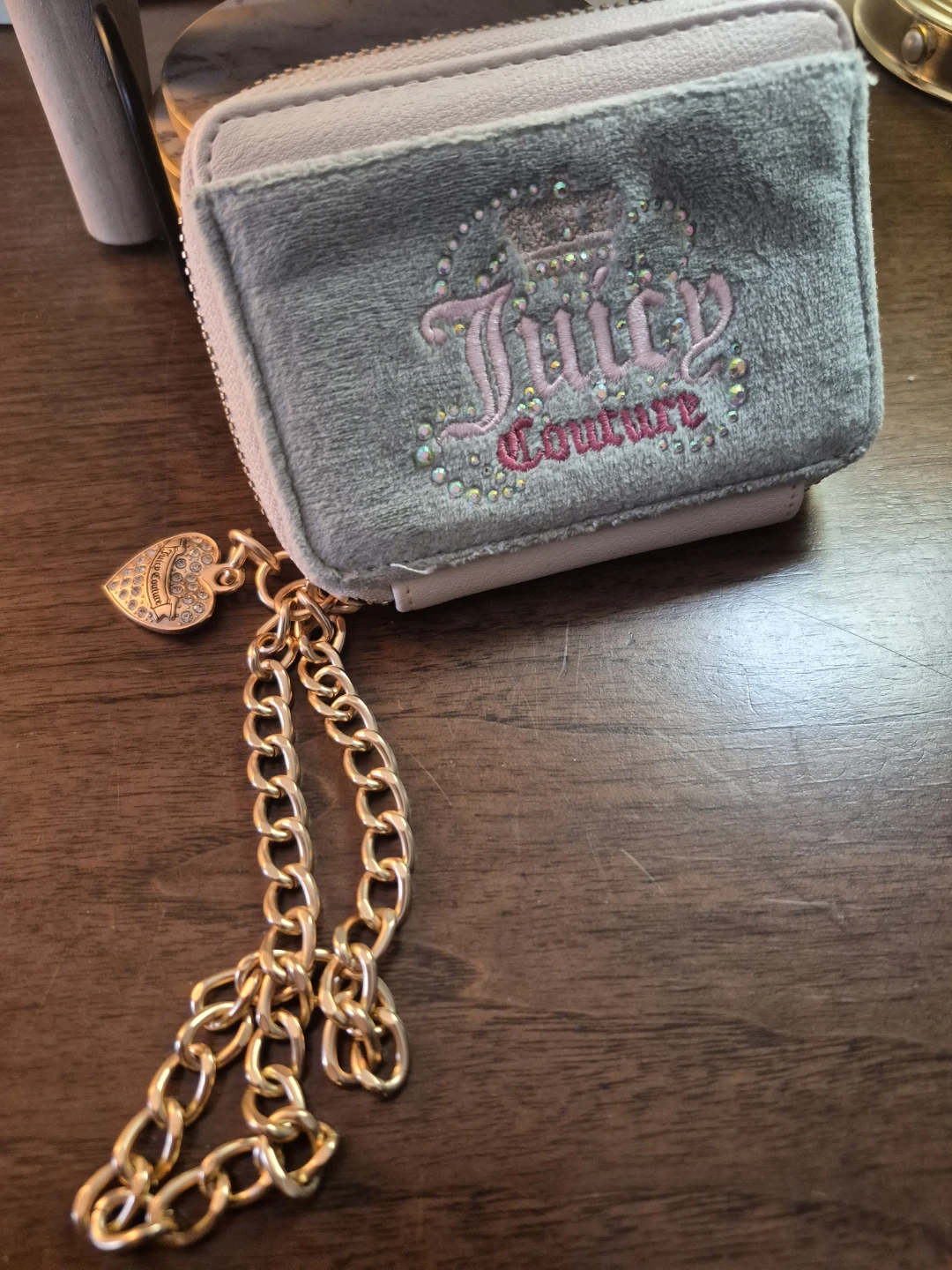 Juicy Couture Velour Wallet with Chain Charm - photo 3