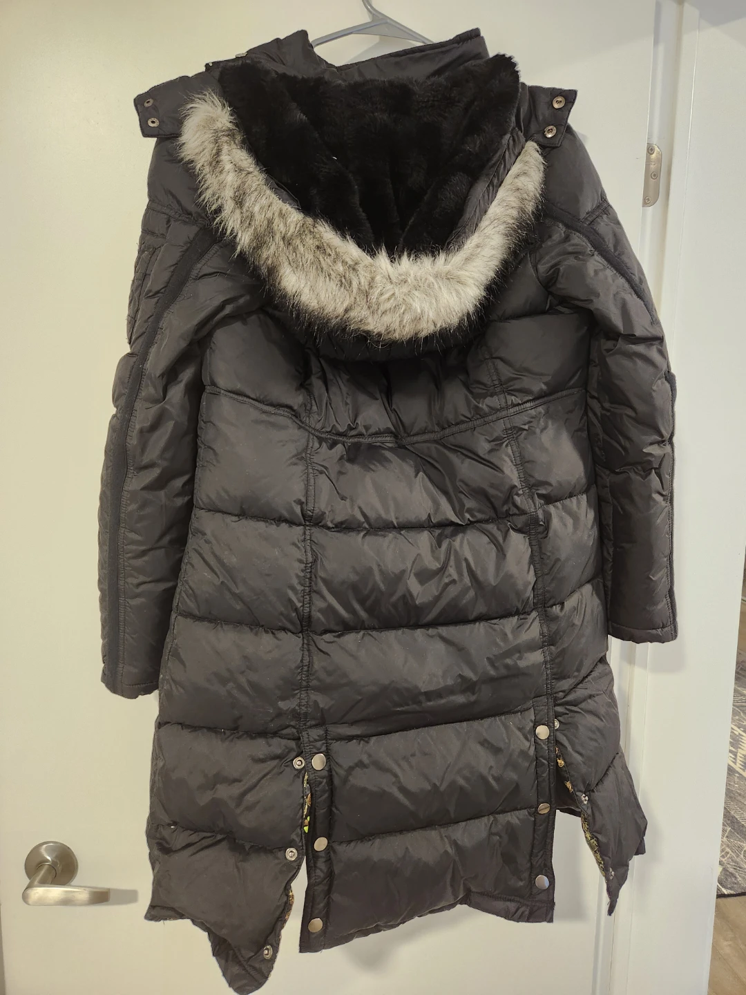 Oxygen Women's Black Puffer Coat with Faux Fur Hood - L/G - photo 5