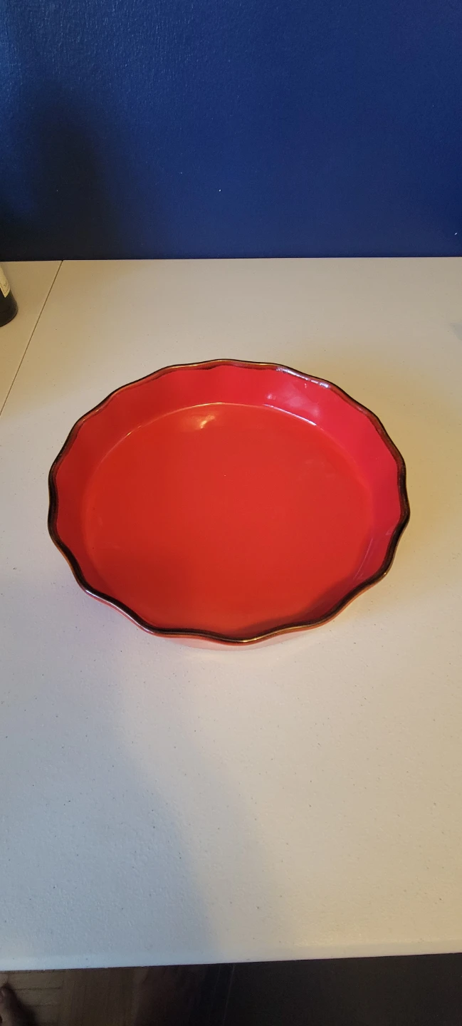 Tuscania Red Ceramic Pie Plate