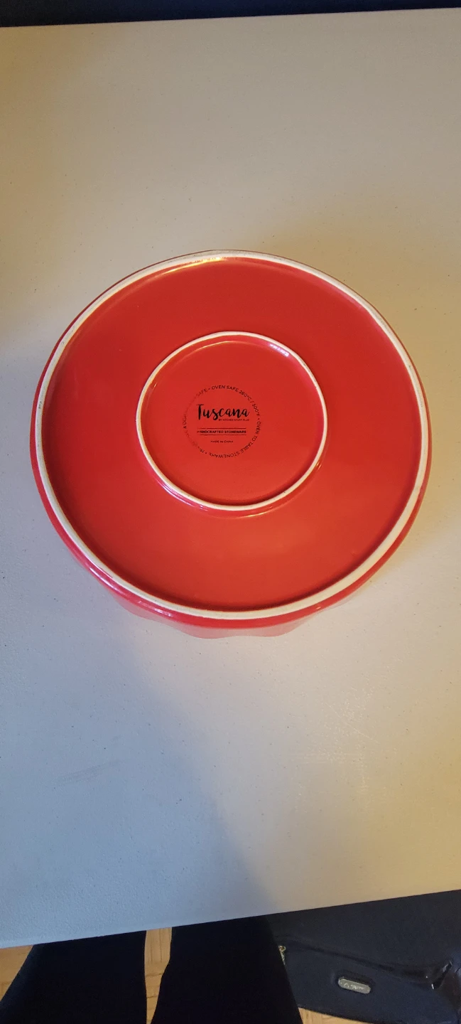 Tuscania Red Ceramic Pie Plate - photo 2