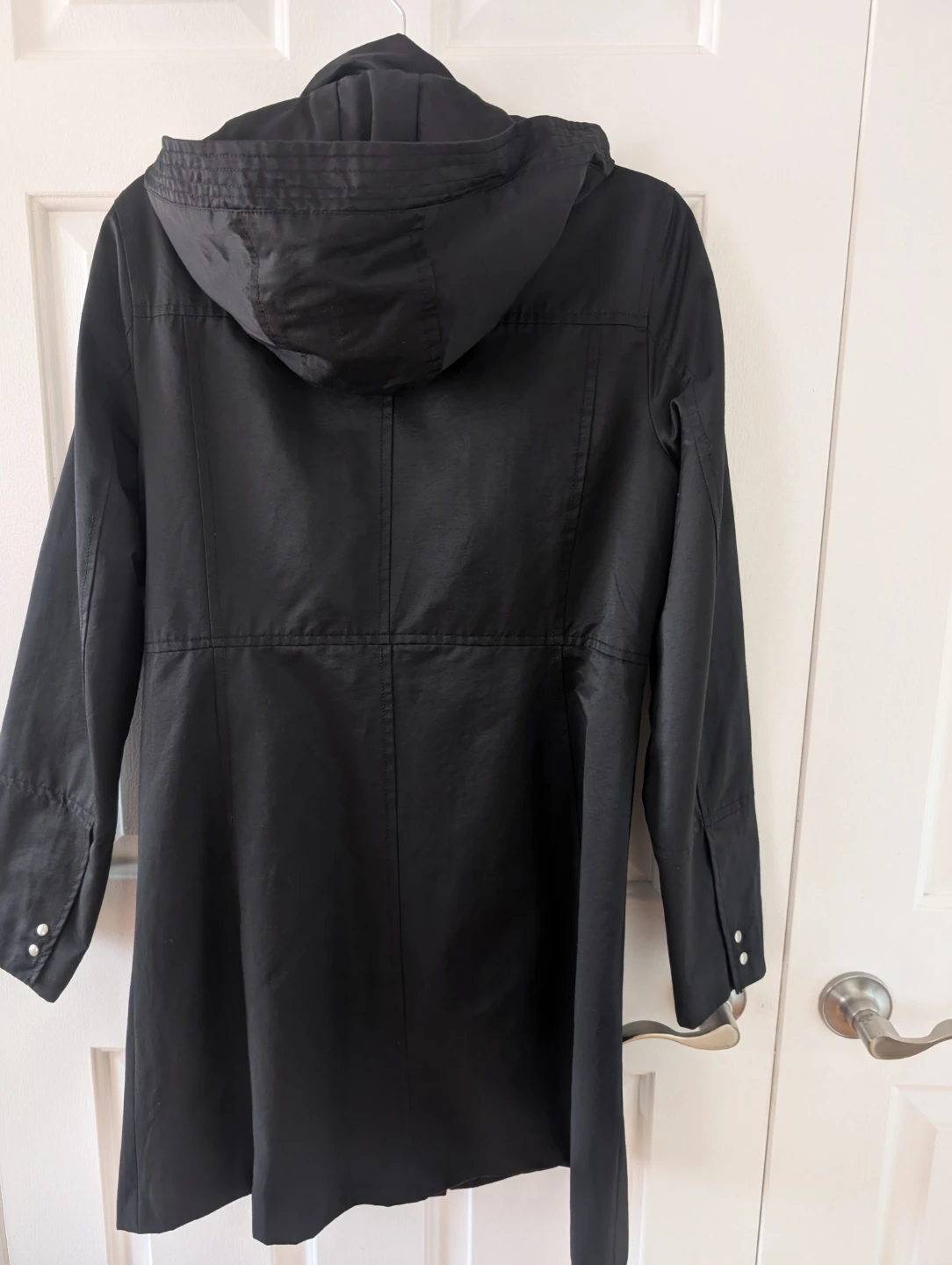 H&M Black Hooded Jacket / Coat - Size 8 - photo 3