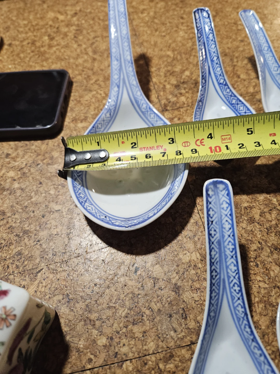 Set of 12 Chinese Ceramic Soup Spoons - photo 2