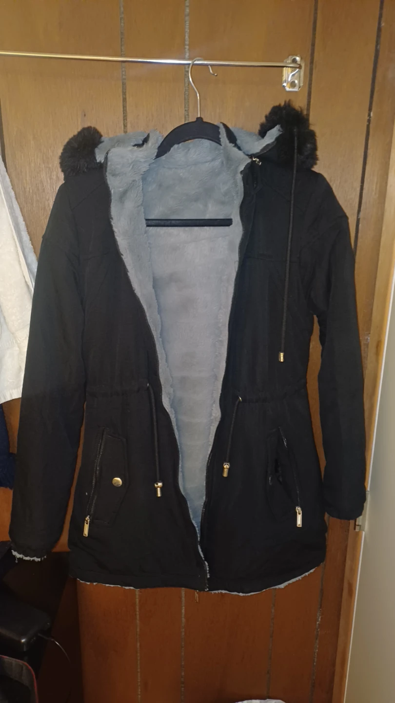 SELLING ASAP Black Reversible Faux Fur Lined Parka with Hood - photo 3