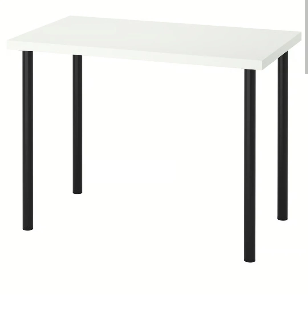 IKEA LINNMON / ADILS Table - White/Black - photo 5