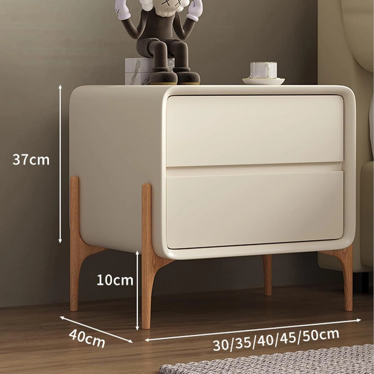 Modern Nightstand with 2 Drawers - Brand New - photo 2