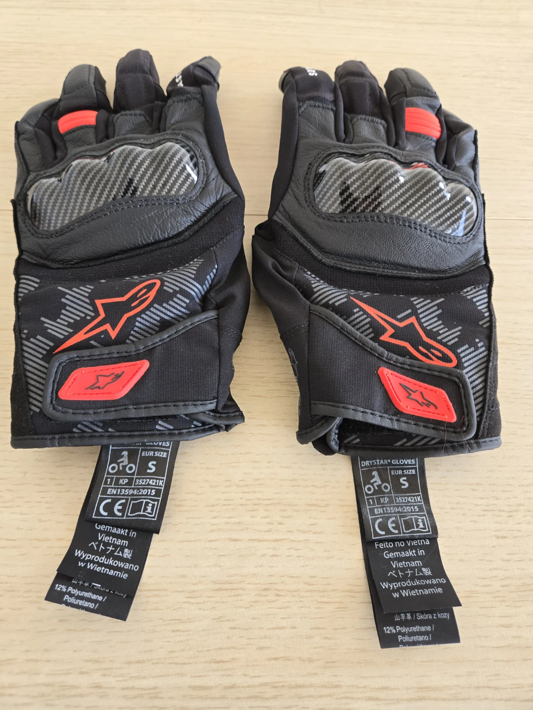 Alpinestars Drystar Motorcycle Gloves - Size S - photo 3