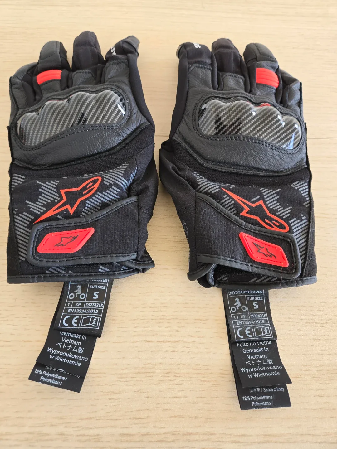 Alpinestars Drystar Motorcycle Gloves - Size S - photo 3