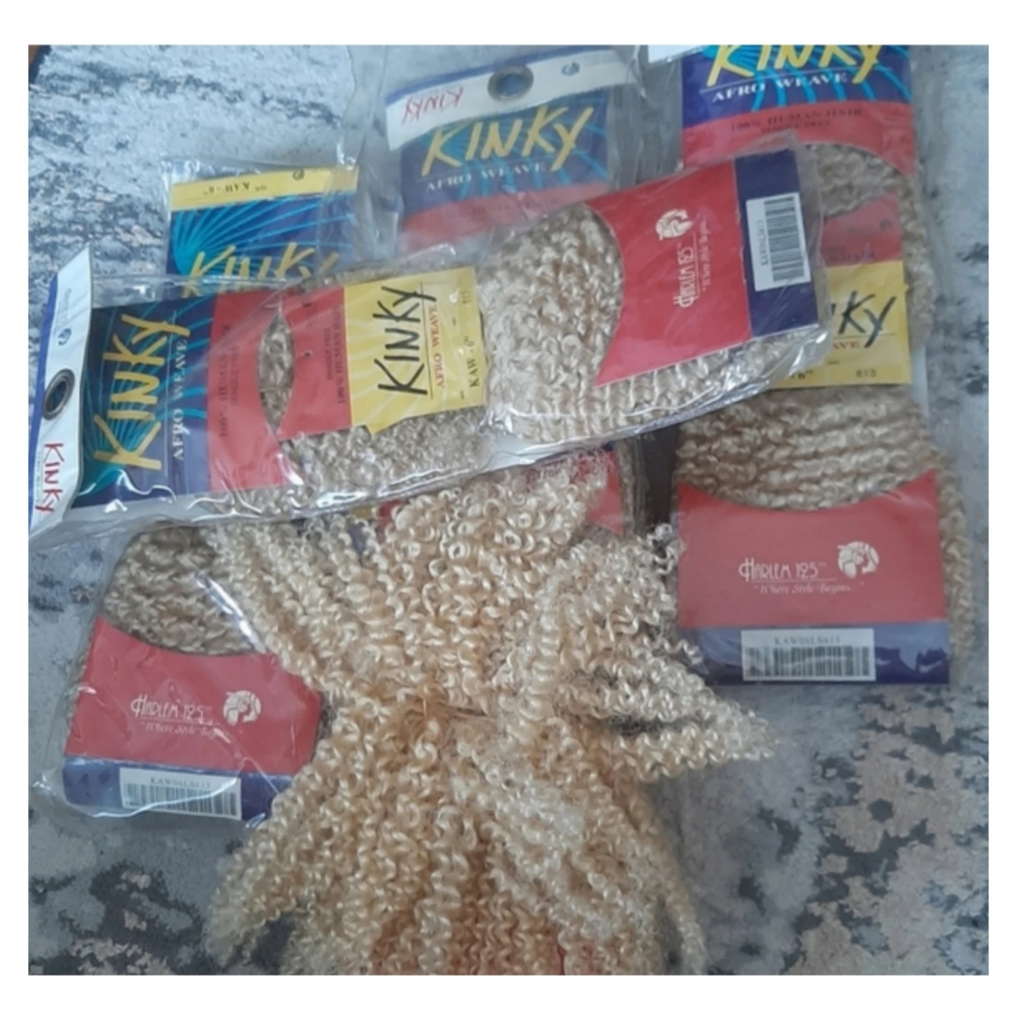 Kinky Afro Weave 100% Human Hair - Light Blonde - photo 2