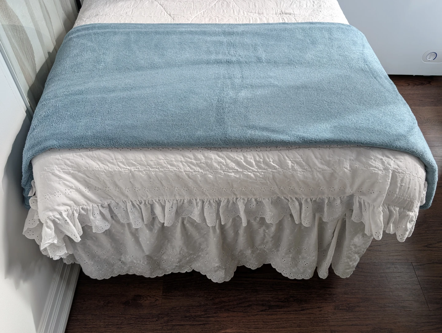Blue Fleece Blanket (Size: Single Bed)