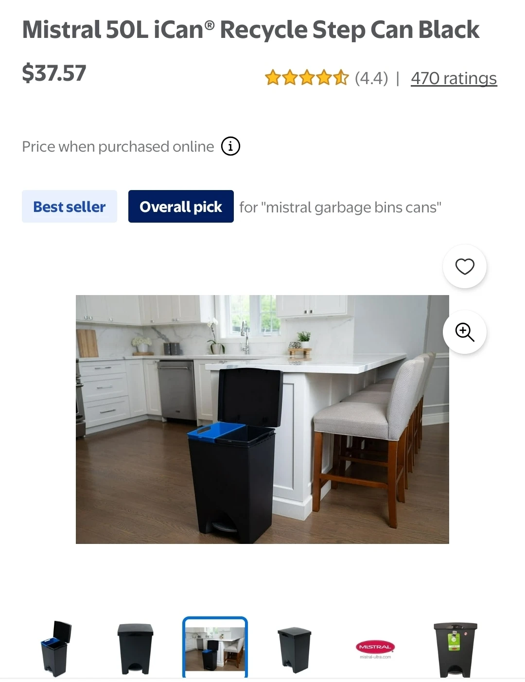 #Freecycle Mistral 50L iCan Recycle Step Can Black - photo 2