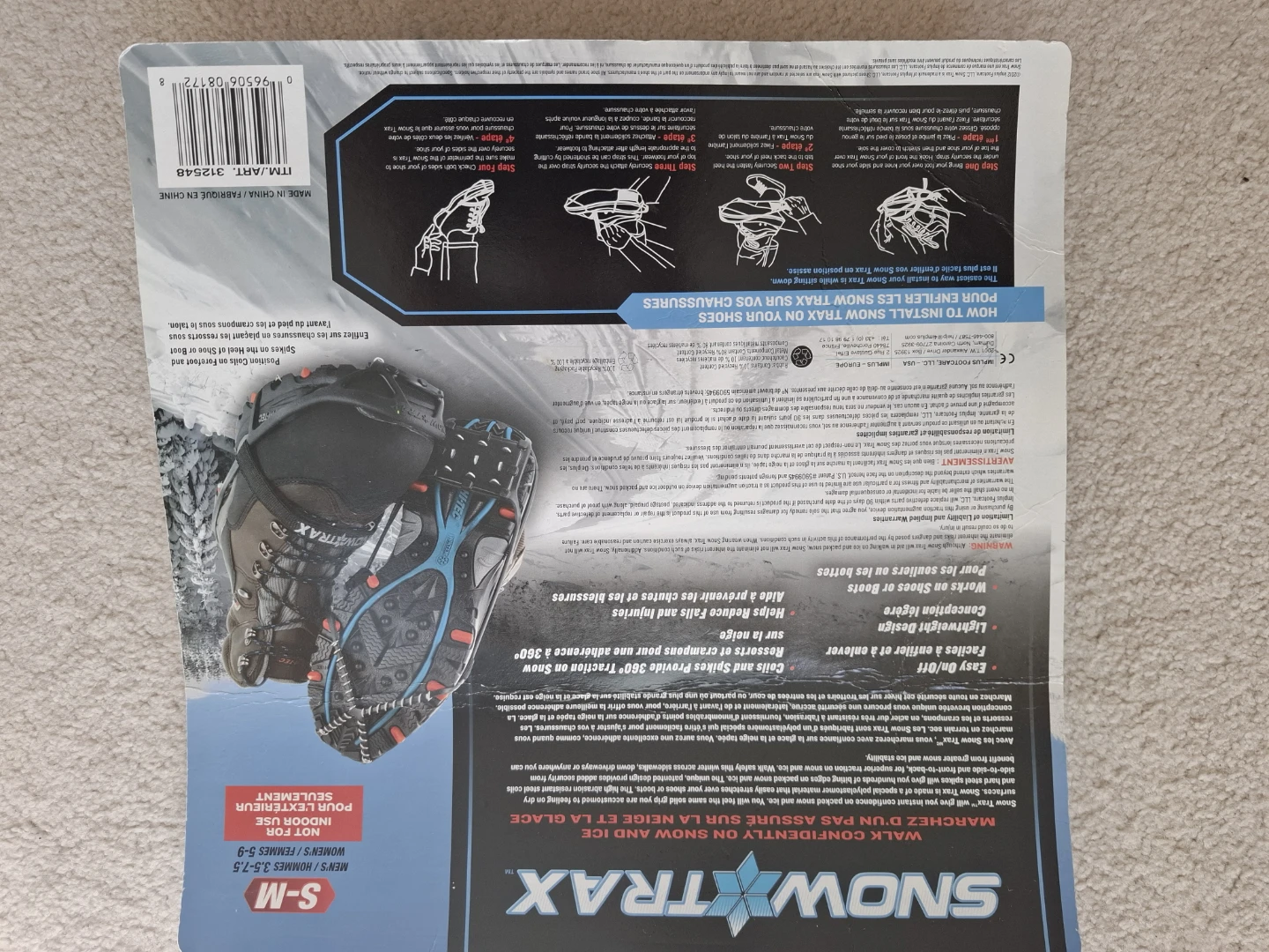 SnowTrax Walk Confidently on Snow and Ice Traction Cleats S-M - photo 3