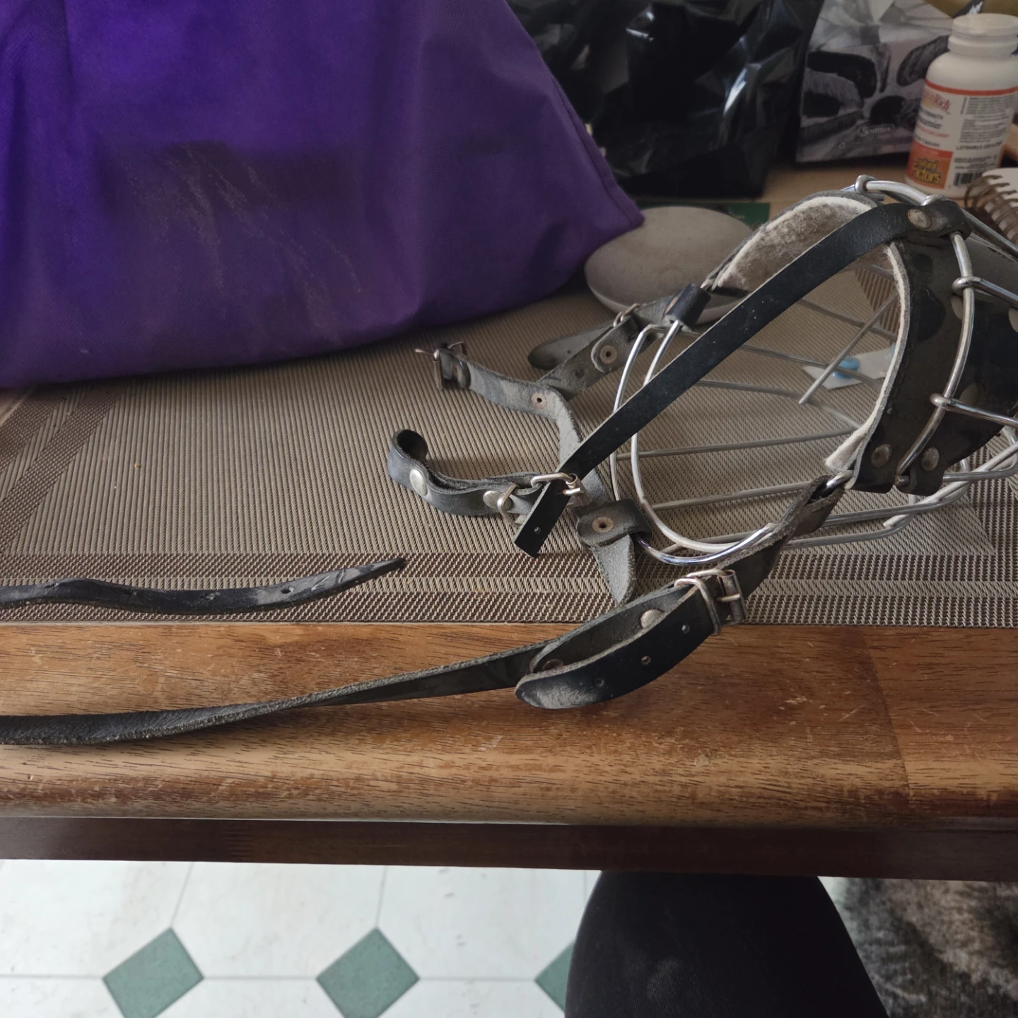 Metal and Leather Dog Muzzle - photo 3