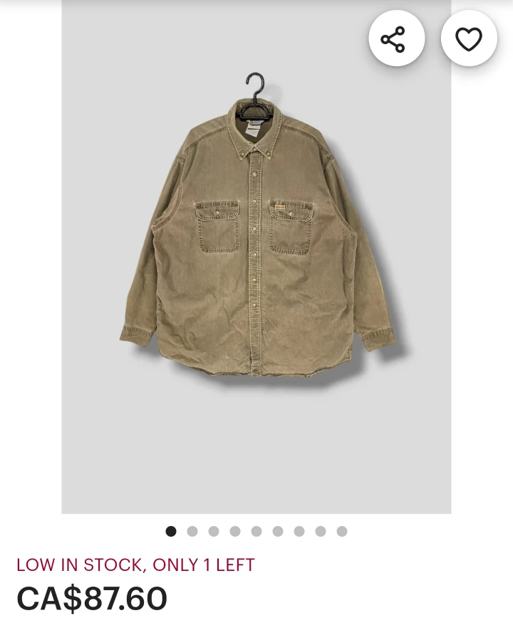 Carhartt XL Tall Long Sleeve Work Shirt - photo 4